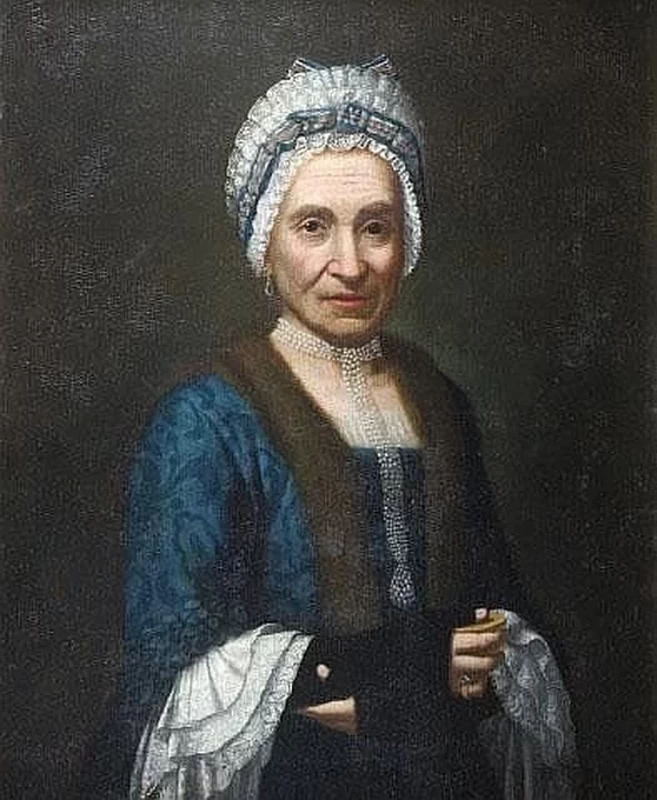 Fra Galgario - Donna con cuffia e collana di perle, attribuito